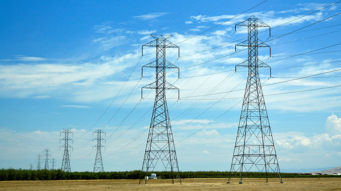 Power lines in California.