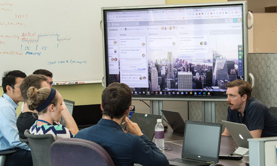 Students and teacher.