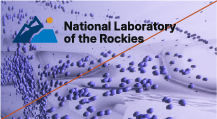 Logo over a data visualization