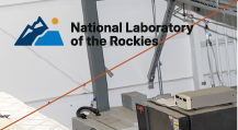 Logo on an image of a laboratory