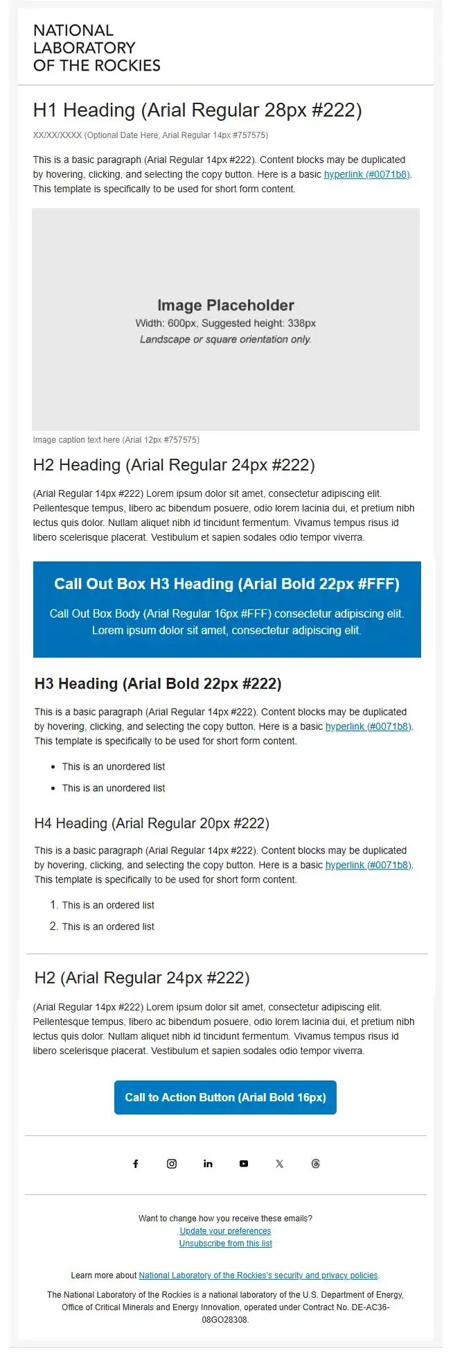 External email template