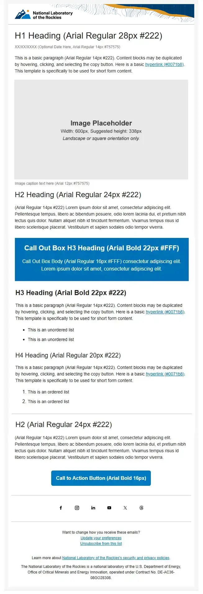 External email template