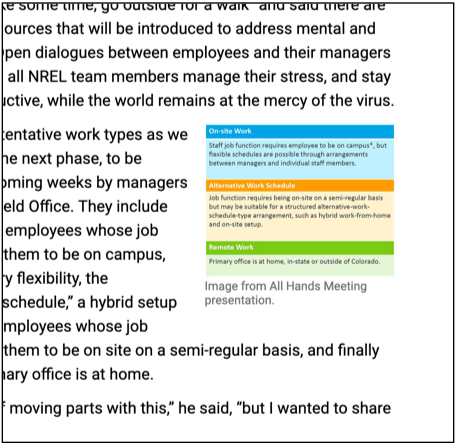 a screenshot of a web pages using an image as text