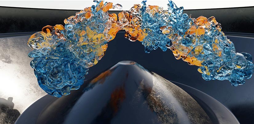 Photo of igintion kernels developed at .6 ms and expanded over the injection plumes.