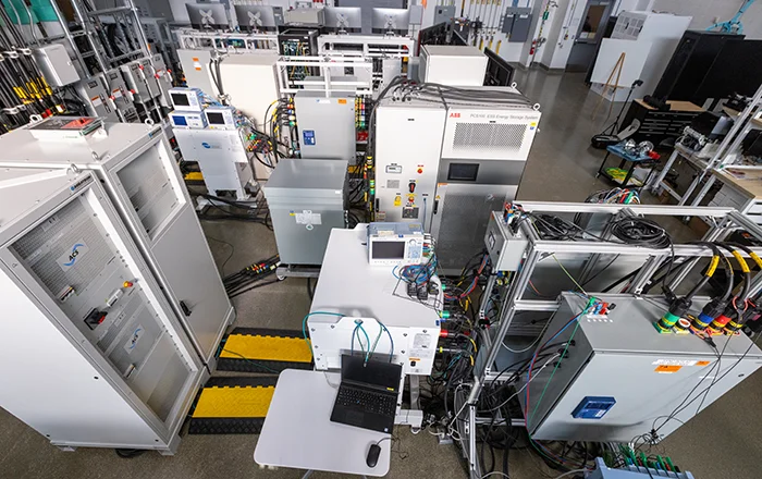Power system integration lab equipment detailing hardware-in-the-loop