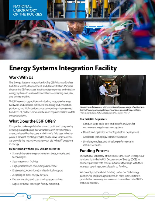 Thumbnail of the ESIF fact sheet.