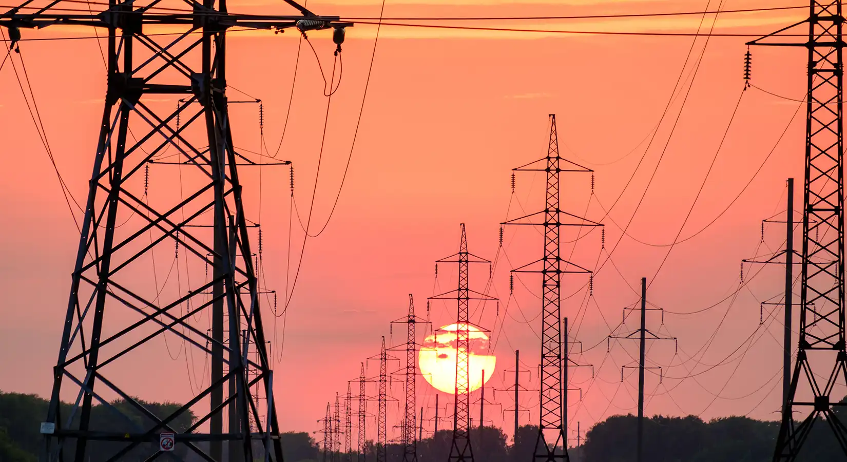 Sunset power grid.