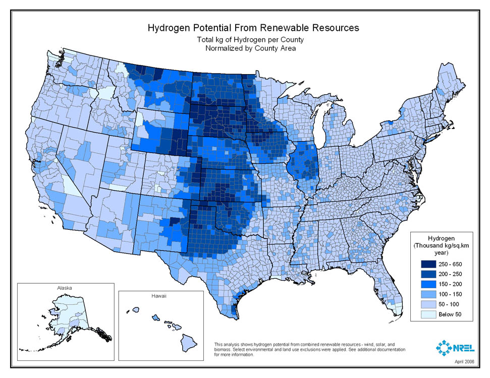 Hydrogen Potential from Renewable Energy Resources
