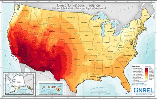 U.S. Annual Solar DNI