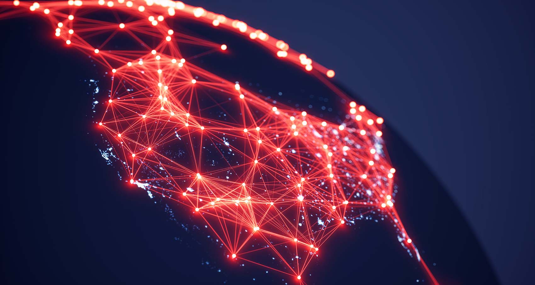 Graphic of a grid overlaid on the United States.