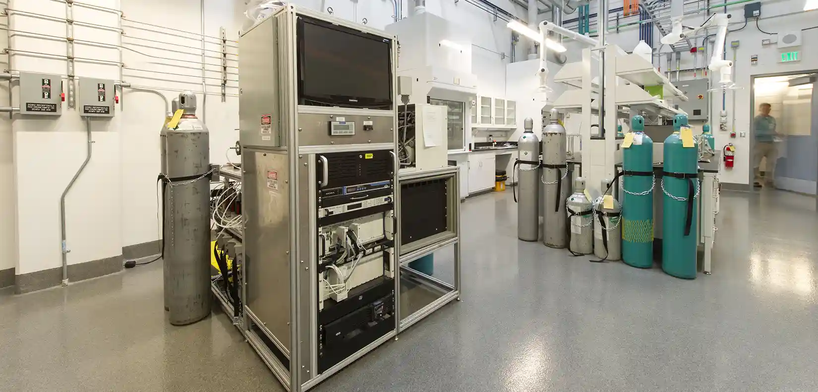 A testing apparatus in the Safety Sensor Testing Lab.