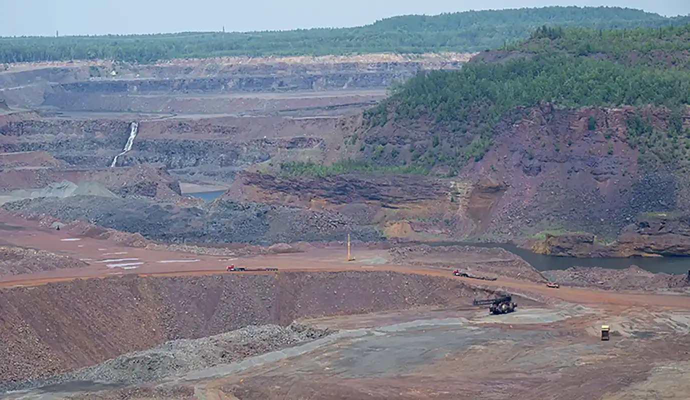 The Hull-Rust-Mahoning Open Pit Iron Mine in Minnesota.