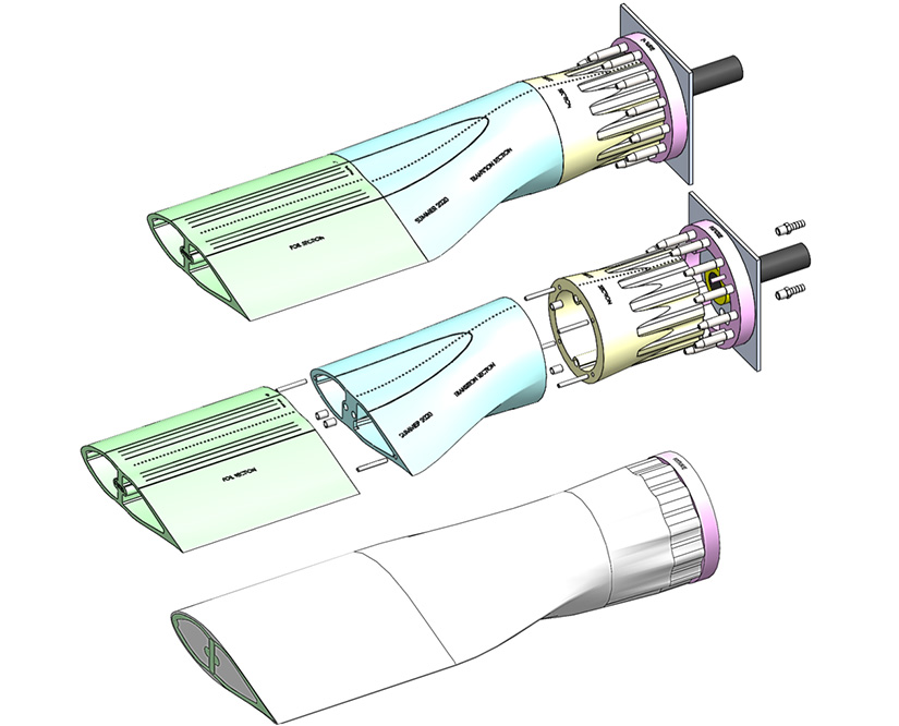 Illustration of blade section molds