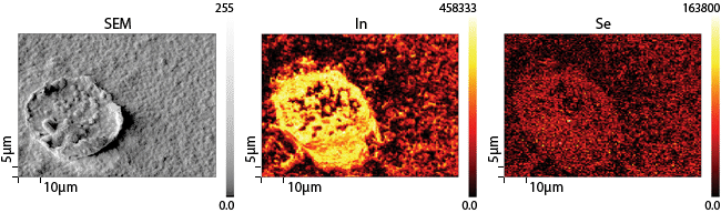 Photo images of surface defects provided by SEM and SAM