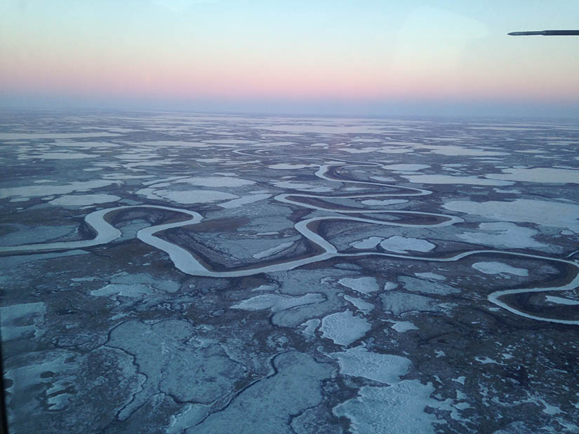 Aerial photo of the Yukon Kuskokwim region in Alaska