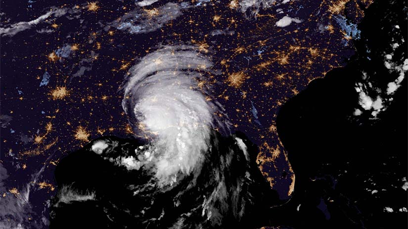 Hurricane Ida photographed from space