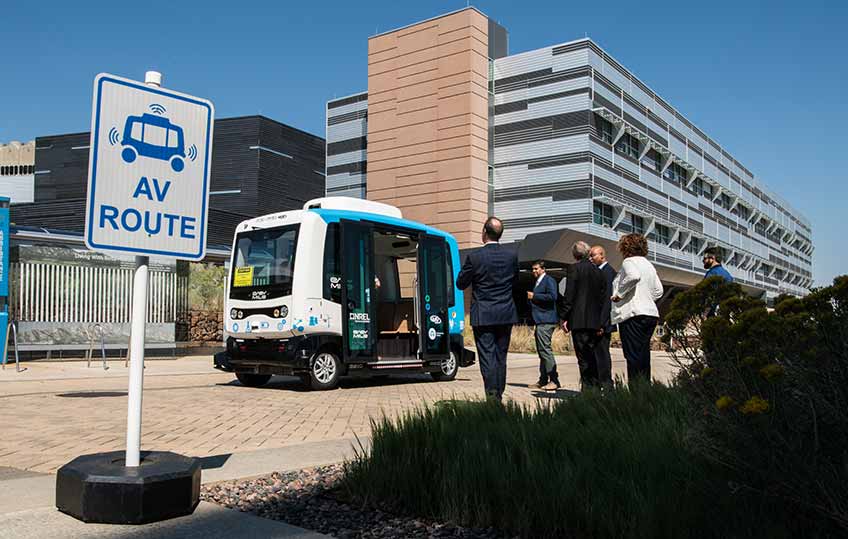 Continue reading about Automated Electric Shuttle Makes its Debut on NREL Campus