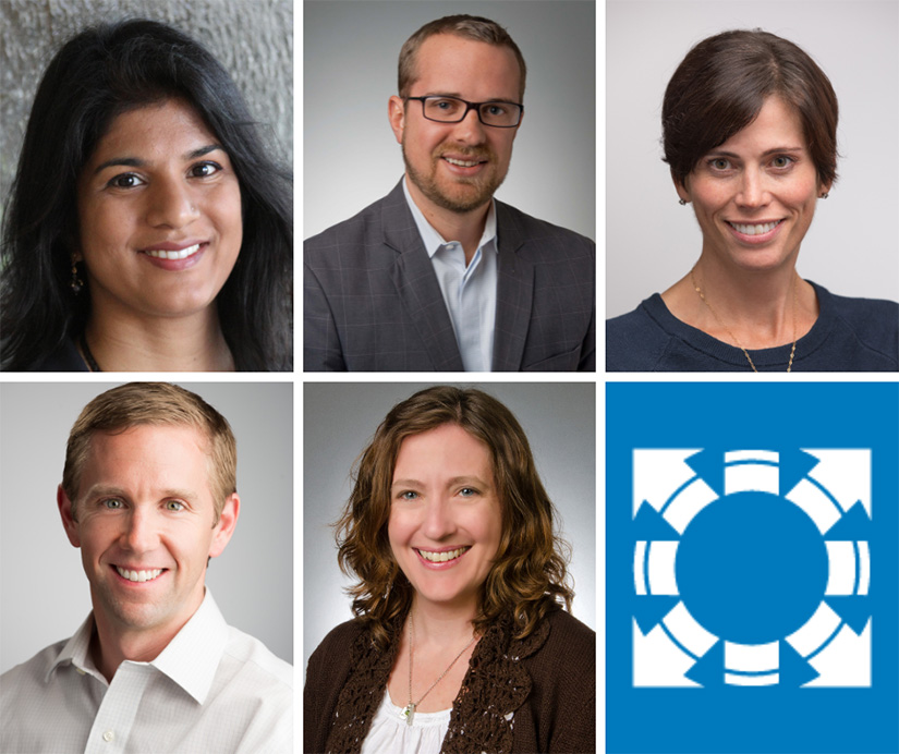 Five headshots and the NREL logo.