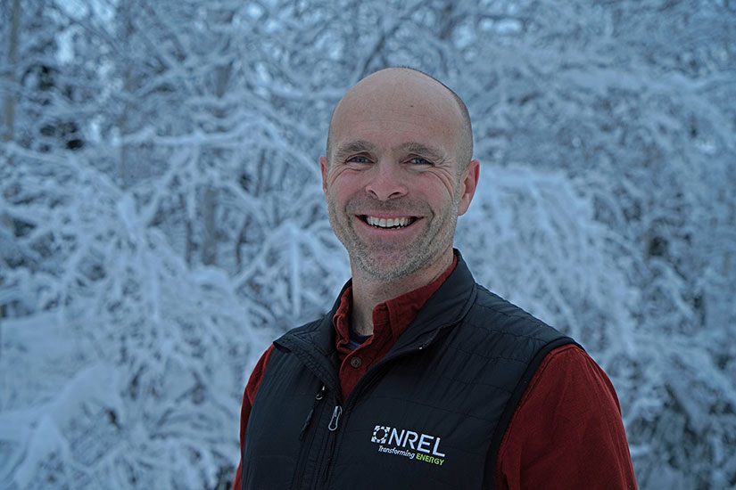 Bruno Grunau outside in snow