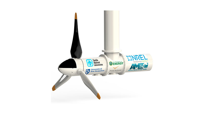 A rendering of tidal turbine blade