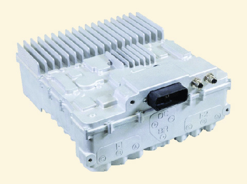 A close-up image of the silicon carbide-based John Deere traction inverter.