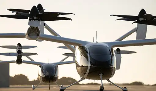 Continue reading about Two quadcopter-style vertical take-off and landing aircraft.