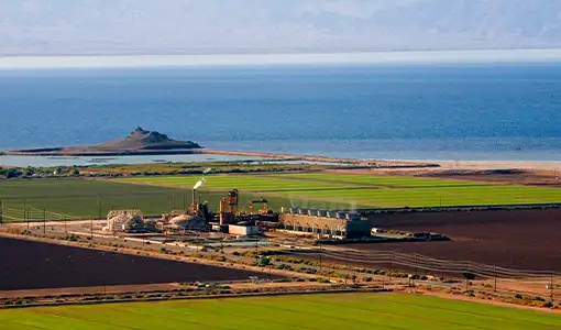 A geothermal power plant.