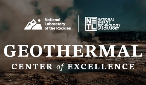 Continue reading about geothermal center of excellence with NLR and NETL logos.