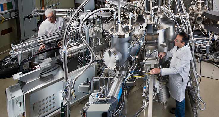 Researchers in a lab.