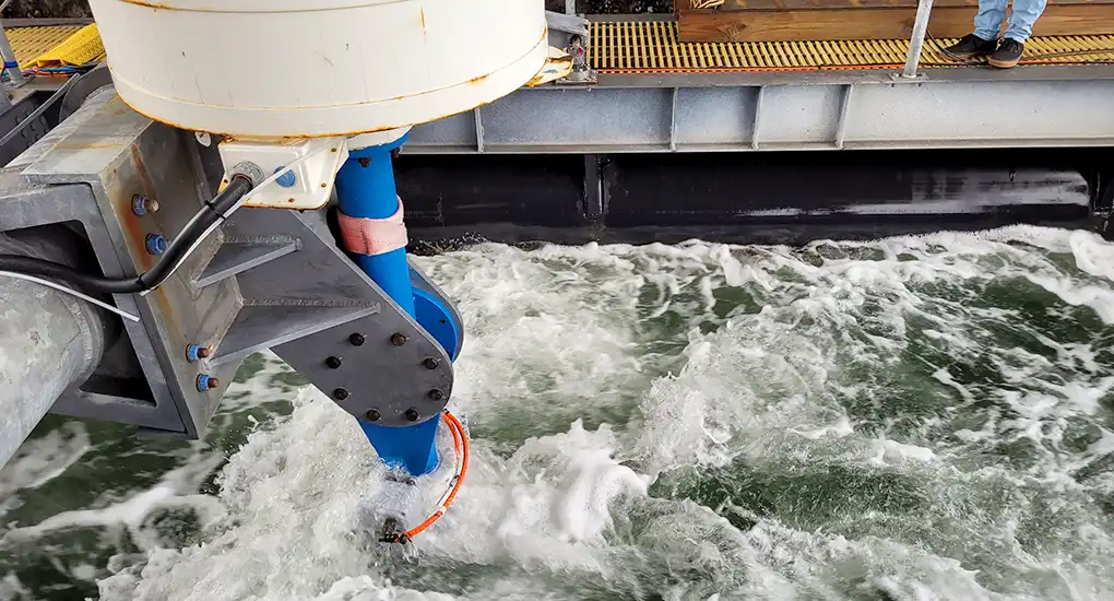 A tidal turbine test site.