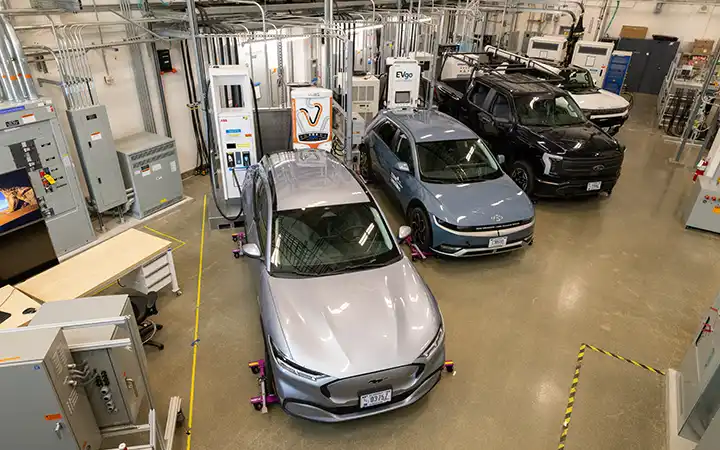 Four vehicles connected to the EVRI platform for real-time studies